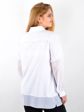 Spring blouse plus size. White.485140466 485140466 photo