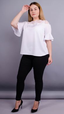 Combined blouse of Plus sizes. White.485135738 485135862 photo