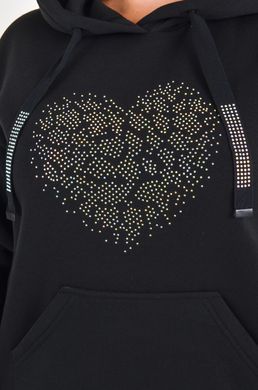 Canary Heart Three-thread. Suit with rhinestones, insulated, on fleece. Black. 495278420965052 photo