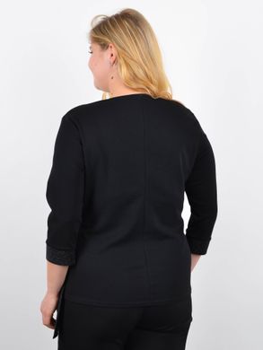 Miriam. Elegant sweatshirt on the smell with string ball. Black. 485142620 photo
