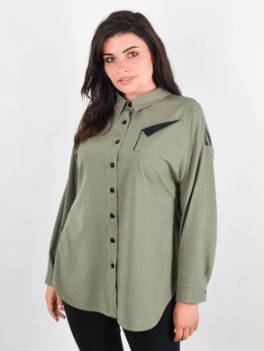 Women's shirt for Plus sizes. Olive.485141095 485141095 photo