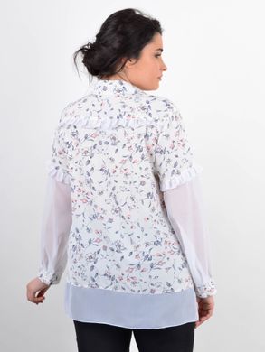 Spring blouse plus size. White flowers.487334019 487334019 photo