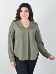Slava. Women's blouse for large sizes. Olive. 4851417944 photo