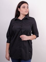 Дакота. Оригінальна жіноча сорочка великих розмірів. Чорний. 485138758 фото