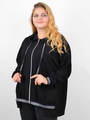 Alicante. Women's sweatshirts on lightning of large sizes. Black. 485142713 photo