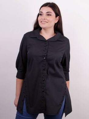 Дакота. Оригінальна жіноча сорочка великих розмірів. Чорний. 485138758 фото