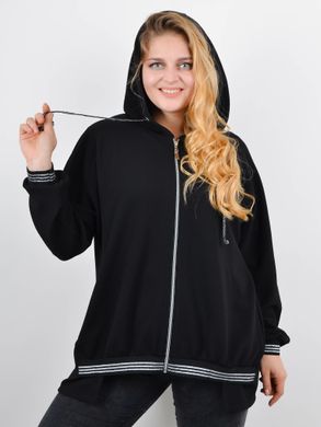 Alicante. Women's sweatshirts on lightning of large sizes. Black. 485142713 photo