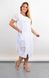 Сантана. Літнє плаття-халат великого розміру з мереживом. Білий. 485142159 фото 2