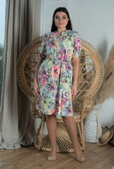 Альбіна Маріс. Літня гарна сукня великих розмірів. Бузкові квіти., 56
