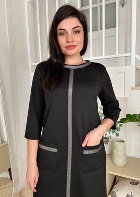 Еля Маріс. Стильна сукня plus size. Чорний, 50