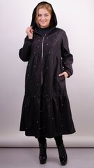 Fashionable raincoat for curvy women. Black.485139040 485139040 photo