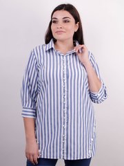DAKOTA חולצה מכופתרת לנשים פסים כחול לבן 485138767 צילום