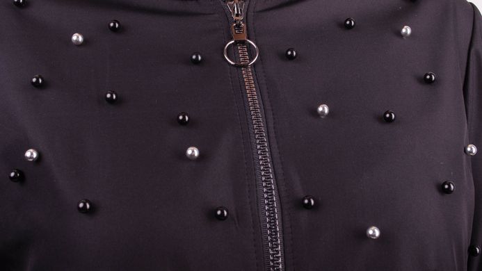 Annette pearls. Fashionable cloak for lush women. Black. 485139040 photo