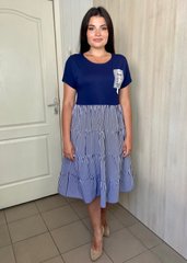 Хелена Маріс. Стильна літня жіноча сукня. Синій, 50-52