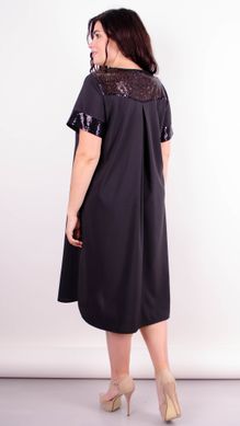 Стефанія. Святкова сукня великих розмірів. Чорний+чорний. 485139724 фото