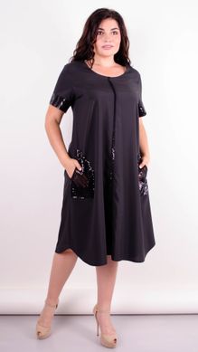 Стефания. Нарядное платье больших размеров. Черный+черный. 485139724 фото