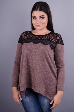 Kalina. Women's universal blouse bluff. Chocolate. 485131067 photo