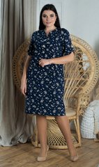 Summer beautiful Plus size dress. Blue flowers.399107993mari50, M