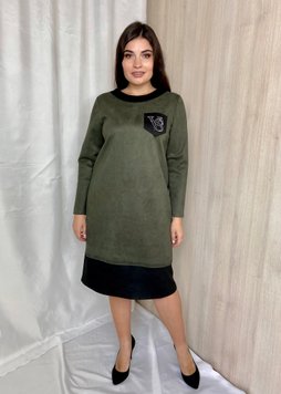 Beautiful everyday women's suede dress. Khaki.451692031mari50, M