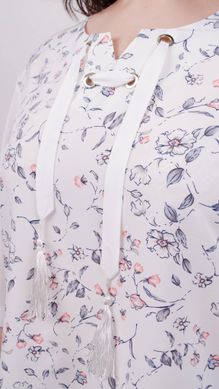 An elegant blouse plus size. White.485139222 485139222 photo