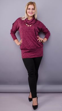 Muse. Blouse with scarf for women Plus Size. Bordeaux. 485137936 photo