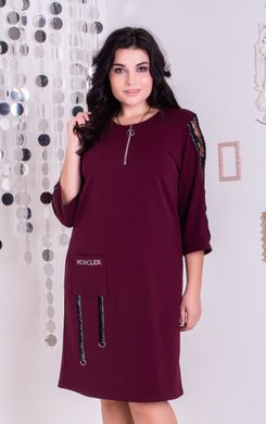 Plus size dress. Bordeaux.405110778mai, not selected