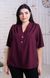 A gentle women's blouse Plus size. Burgundy.405109321mari50, M