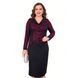 Abito da donna in stile business plus size. Bordeaux/Black.485138304, non selezionato