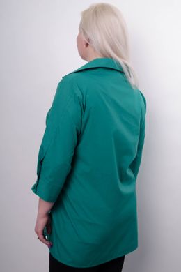 Дакота. Оригінальна жіноча сорочка великих розмірів. Бірюза. 485139253 фото