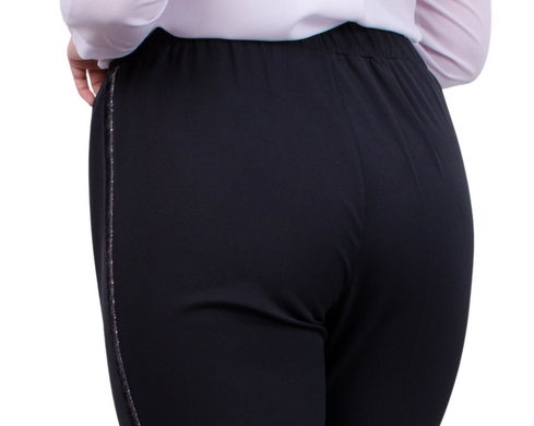 Pantaloni alla moda di dimensioni plus. Black.485139103 485139103 foto