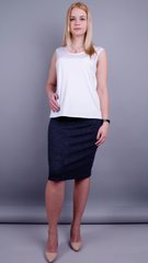 PION Angora. Office skirt of large sizes. Blue. 485131458 photo
