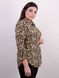Stylish female shirt of Plus sizes. Leopard yellow.485138646 485138646 photo 3
