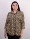 Stylish female shirt of Plus sizes. Leopard yellow.485138646 485138646 photo 2