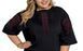 T-shirt oversize in taglie grandi. Red. Ethno., 50-52