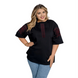 T-shirt oversize in taglie grandi. Red. Ethno., 50-52
