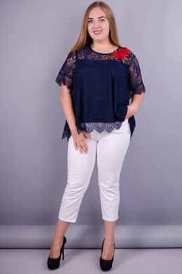 Blouse with Gypure Plus Size. Blue.485130952 485130952 photo