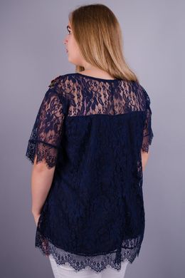 Blouse with Gypure Plus Size. Blue.485130952 485130952 photo