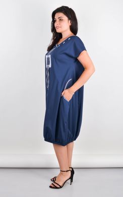 שמלה אלגנטית בגדלי פלוס. כחול .485141129 485141129 צילום