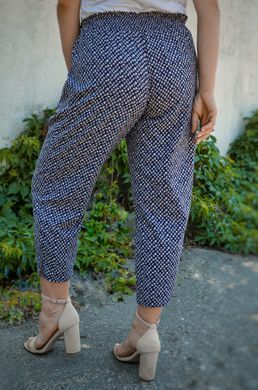 Shortened summer trousers of Plus sizes. Powder of the rhombus.485140948 485140955 photo