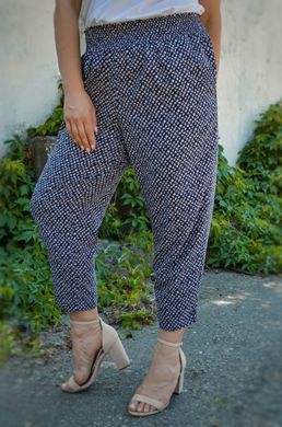 Shortened summer trousers of Plus sizes. Powder of the rhombus.485140948 485140955 photo