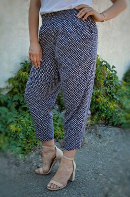 Shortened summer trousers of Plus sizes. Powder of the rhombus.485140948 485140955 photo
