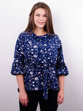 Stylish Plus size blouse. Blue+flowers.485139468 485139468 photo