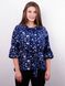 Stylish Plus size blouse. Blue+flowers.485139468 485139468 photo 1