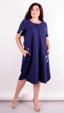 Стефанія. Святкова сукня великих розмірів. Синій+синій. 485139712 фото