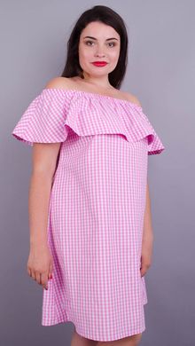 A fashionable dress with a stroke is Plus size. Pink cage.485131579 485131579 photo