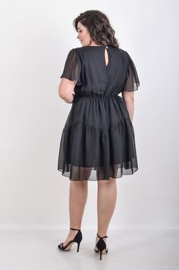 Casual summer chiffon dress. Black.495278289, not selected