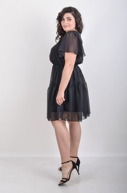 Casual summer chiffon dress. Black.495278289, not selected