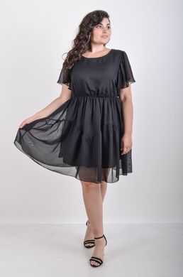 Casual summer chiffon dress. Black.495278289, not selected