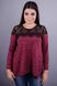 Kalina. Stylish blouse plus Size for women. Bordeaux. 485131061 photo 1