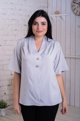A gentle women's blouse Plus size. Gray.405109347mari50, M